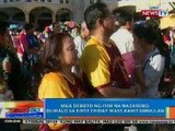 NTG: Mga deboto ng itim na Nazareno, dumalo sa 1st friday mass kahit umuulan