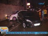 UB: Taxi na natumbok ng truck sa likuran, sumalpok sa nakaparadang kotse sa QC