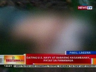 BT: Ex-U.S. Navy at babaeng kasambahay, patay sa pananaga sa Laguna