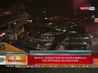 BT: Bata, sugatan sa karambola ng 7 sasakyan sa NLEX