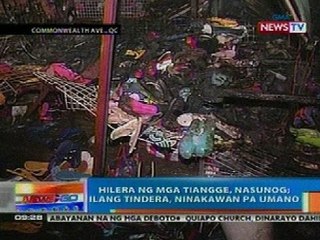 NTG: Hilera ng mga tiangge sa Commonwealth Ave., QC, nasunog