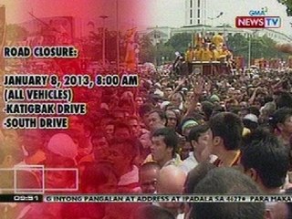 NTG: Alternative route para sa Pista ng Nazareno bukas