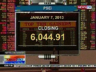 NTG: Pagsasara sa lampas 6,000-level ng PHL stock exchange index, pinakamataas sa kasaysayan