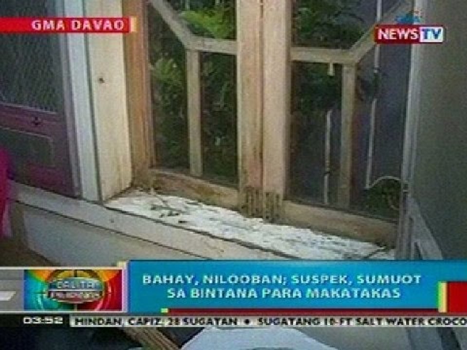 BP: Bahay sa Davao City, nilooban; panloloob sa...