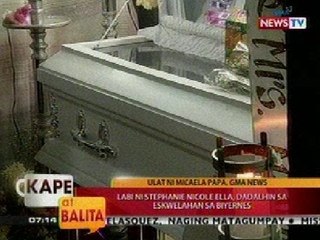 KB: Labi ni Stephanie Nicole Ella, dadalhin sa eskwelahan niya sa Biyernes