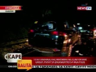 KB: 13 hinihinalang miyembro ng gun for hire group, patay sa engkwentro sa Atimonan, Quezon