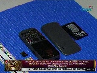 Mga cellphone at laptop na narekober mula sa umano'y engkwentro sa Atimonan, ibibigay sa NBI