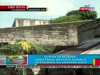 BP: Suspek sa murder, nakatakas matapos dumalo sa hearing