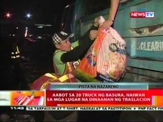 BT: Aabot sa 20 truck ng basura, naiwan sa mga lugar na dinaanan ng traslacion