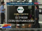 NTG: Cebu Pacific, nagkansela ng isang flight nila ngayong araw dahil sa sama ng panahon