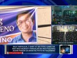 Mga tarpaulin a may mga mukha't pangalan ng mga pulitiko, agaw-pansin sa araw ng Pista ng Nazareno