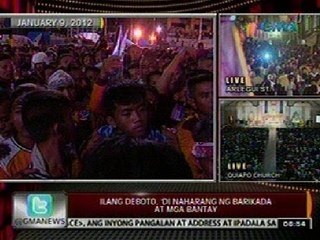 24 Oras: Ilang deboto, 'di naharang ng barikada at mga bantay