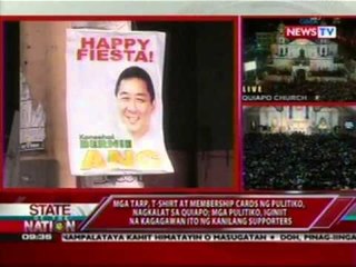 SONA: Ilang tarpaulin ng pulitiko, agaw-pansin sa lugar ng prusisyon ng Nazareno