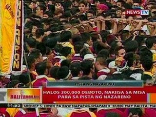 BT: Halos 300,00 deboto, nakiisa sa misa para sa Pista ng Nazareno