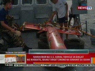 BT: Narekober na US aerial vehicle sa dagat ng Masbate, isang target drone na ginamit sa Guam