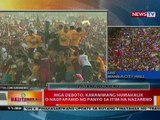 BT: Mga deboto, karaniwang humahalik o nagpapahid ng panyo sa Itim na Nazareno