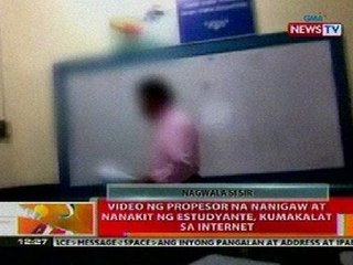 BT: Video ng propesor na nanigaw at nanakit ng estudyante, kumakalat sa internet