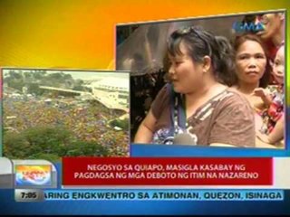 Video herunterladen: UB: Negosyo sa Quiapo, masigla kasabay ng pagdagsa ng mga deboto ng Itim na Nazareno