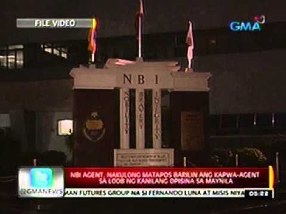 NBI agent, nakulong matapos barilin ang kapwa-agent sa loob ng kanilang opisina sa Maynila