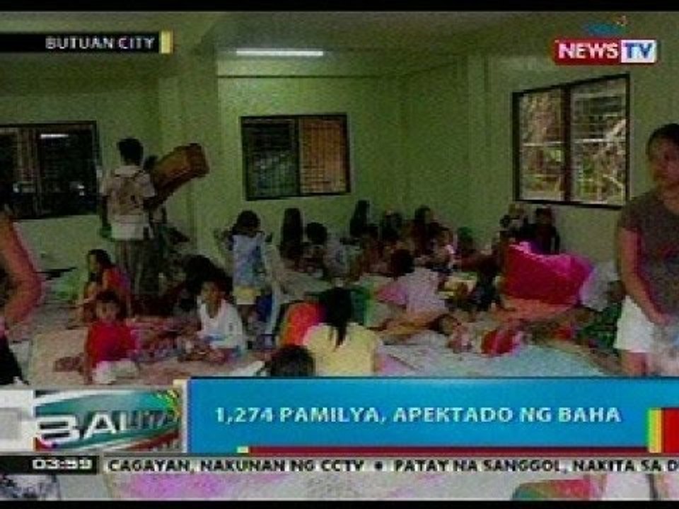 BP: Mahigit 1,274 pamilya, apektado ng pagbaha sa Butuan City