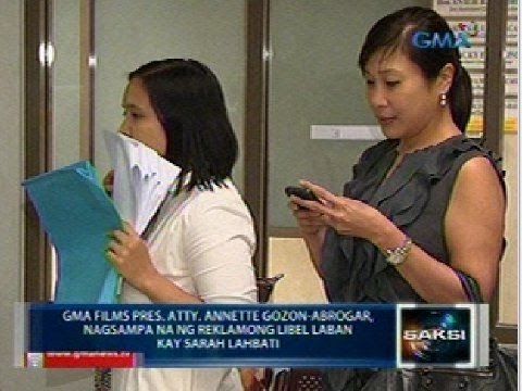 Atty. Annette Gozon-Abrogar, nagsampa na ng reklamong libel laban kay Sarah Lahbati