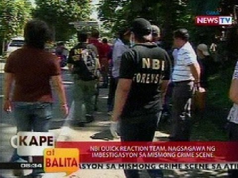 KB: NBI quick reaction team, nagsagawa ng imbestigasyon sa mismong crime scene sa Atinoman