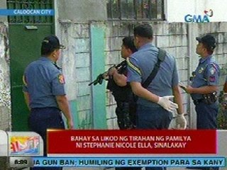 UB: Bahay sa likod ng tirahan ng pamilya ni Nicole Ella sa Caloocan, sinalakay
