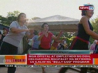 BT: Mga empleyado ng DOH, obligadong magpaliit ng beywang sa ilalim ng "Belly Gud" program