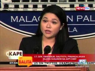 KB: Lt. Gen. Emmanuel Bautista, pinangalanan bilang susunod na AFP Chief