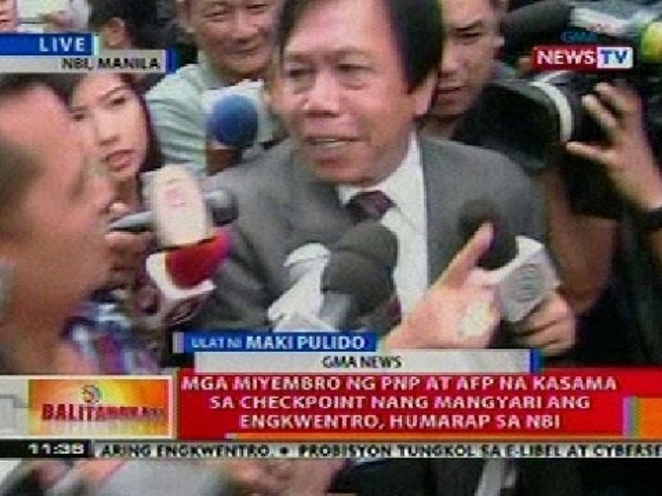 BT: Mga miyembro ng PNP at AFP na kasama sa Quezon shootout, humarap sa NBI