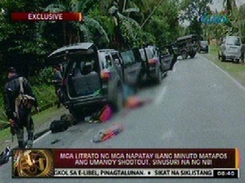 24Oras: Mga litrato ng mga napatay ilang minuto matapos ang umano'y shootout sa Atimonan, sinusuri