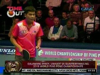 24Oras: 2 Pinoy, umabot sa quarterfinals ng 2013 World Ping Pong Championships
