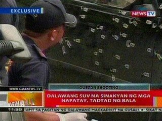 BT: 2 SUV na sinakyan ng mga napatay sa Quezon shootout, tadtad ng bala