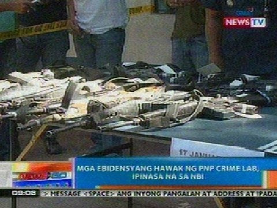NTG: Mga ebidensyang hawak ng PNP crime lab, ipinasa na sa NBI