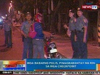 NTG: Mga babaeng pulis sa Muntinlupa, pinagbabantay na rin sa mga checkpoint