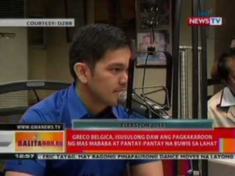 BT: Greco Belgica, isusulong daw ang pagkakaroon ng mas mababa at pantay-pantay na buwis sa lahat