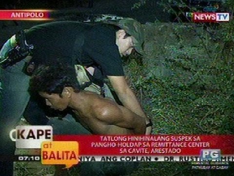 KB: 3 hinihinalang suspek sa pangho-holdap sa remittance center sa Cavite, arestado sa Antipolo