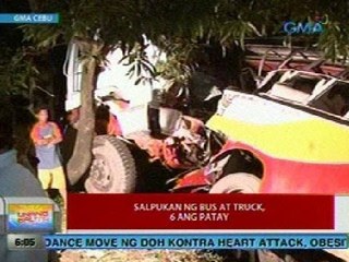 UB: Salpukan ng bus at truck sa Cebu, 6 ang patay