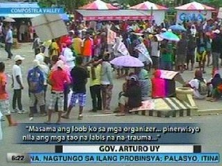 UB: Mahigit 2,000 biktima ng Bagyong Pablo, nagbarikada dahil 'di raw naaabot ng tulong