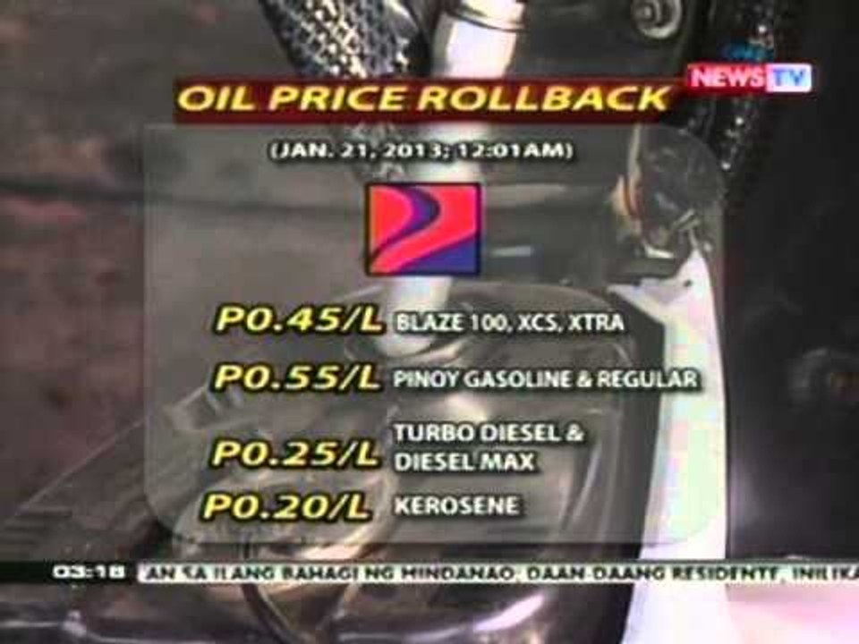 NTL: Petron: Oil Price Rollback