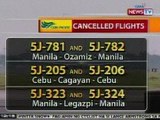 BT: Ilang flights ng Cebu Pacific, kanselado dahil sa masamang lagay ng panahon