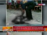 BT: 17-anyos na lalaki sa Caloocan, patay nang mabaril ng sumpak ng nakarambulang menor de edad