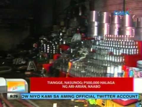 UB: Tiangge, nasunog; P500,000 halaga ng ari-arian, naabo