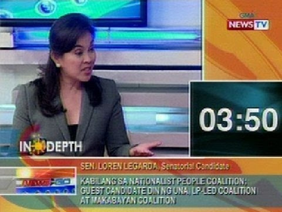 NTG: News to Go In Depth: Sen. Loren Legarda, senatorial candidate
