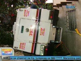 UB: Armored car, nahulog sa gilid ng kalsada sa Marcos Highway sa Marikina; 3 sugatan