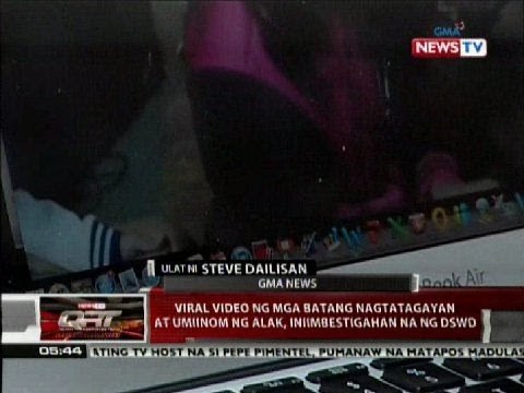 QRT: Viral video ng mga batang nagtatagayan at umiinom ng alak, iniimbestigahan na ng DSWD