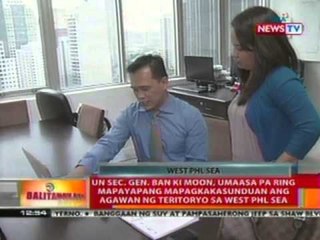 UN Sec. Gen. Ban Ki Moon, umaasa pa ring mapagkakasunduan ang agawan ng teritoryo sa West Phl Sea