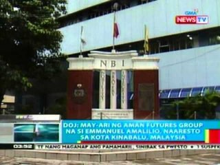 BP: DOJ: Manuel Amalilio, naaresto sa Kota Kinabalu, Malaysia