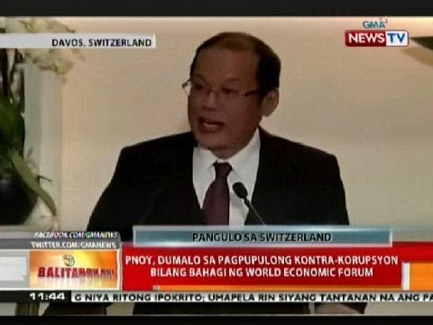 BT: PNoy, dumalo sa pagpupulong vs-korupsyon bilang bahagi ng World Economic Forum sa Switzerland