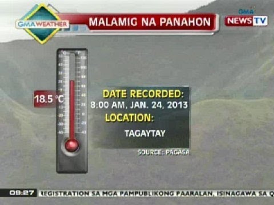 NTG: Luzon, patuloy na makakaranas ng malamig na panahon